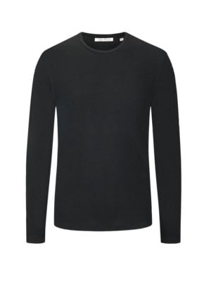 Unifarbenes Longsleeve in Jersey-Qualität