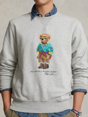 Sweatshirt aus einem Baumwollgemisch mit Polo Bear-Print