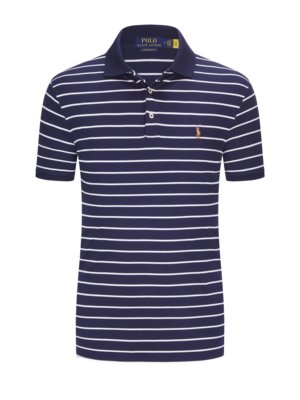 Poloshirt-in-Jersey-Qualität-mit-Streifen