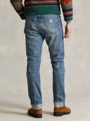 Jeans-aus-Baumwolle-im-Used-Look,-Varick-Slim-Straight