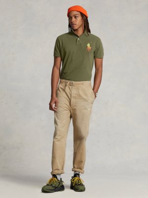 Poloshirt-aus-Baumwolle,-Custom-Slim-Fit