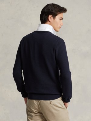 Pullover-aus-Baumwolle-in-Perlstrickmuster