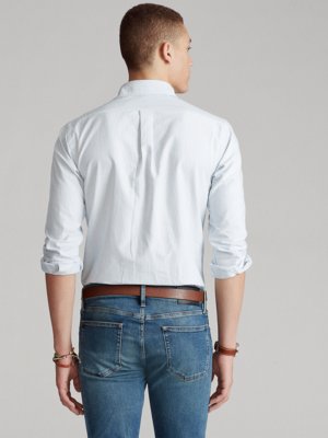 Custom Fit Oxford Hemd mit Streifen-Muster