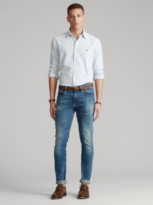 Custom-Fit-Oxford-Hemd-mit-Streifen-Muster