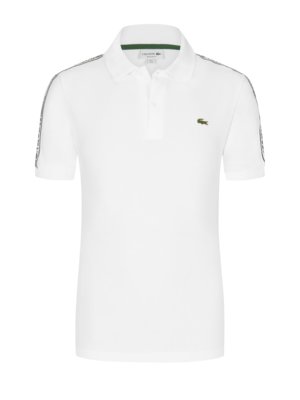 Poloshirt-mit-glatten-Label-Streifen-auf-Schulter-und-Ärmel