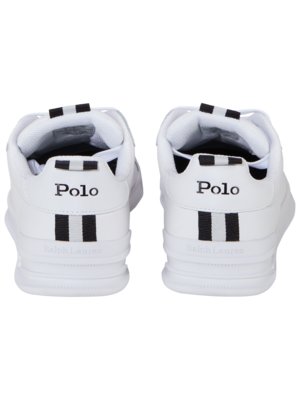 Sneakers aus Glattleder mit Polreiter-Print und Streifen-Details