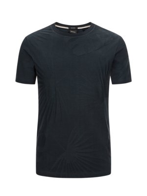 T-Shirt-mit-geprägter-Struktur-aus-merzerisierter-Baumwolle-