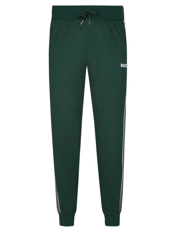 Jogginghose mit Kontraststreifen und Logo-Stickerei von Boss in Oliv