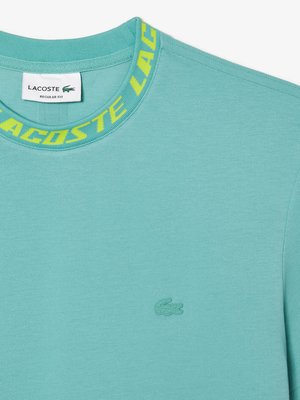 T-Shirt-mit-Label-Schriftzug-am-Kragen,-Regular-Fit