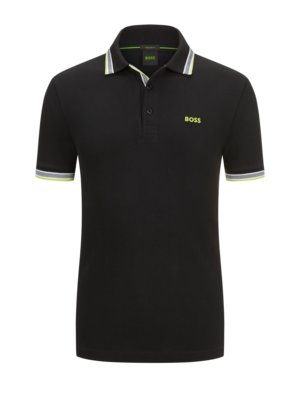 Poloshirt-in-Piqué-Qualität-mit-Kontrast-Streifen,-Regular-Fit