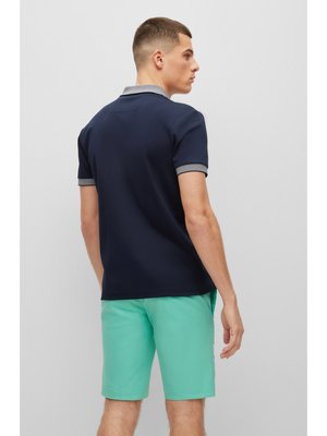 Poloshirt-in-Jersey-Qualität-mit-Kontrastkragen,-Regular-Fit