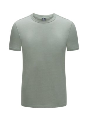 T-Shirt-mit-O-Neck-und-Seitenschlitzen