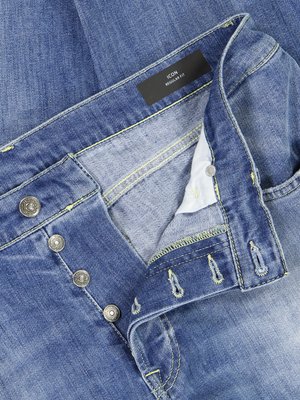 Softe-Jeans-in-Used-Look-mit-Stretchanteil,-Regular-Fit