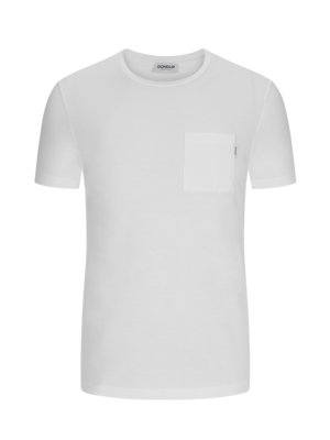 T-Shirt-mit-aufgesetzter-Brusttasche-und-O-Neck