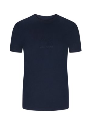 T-Shirt-aus-Baumwolle-mit-Logo-Prägung