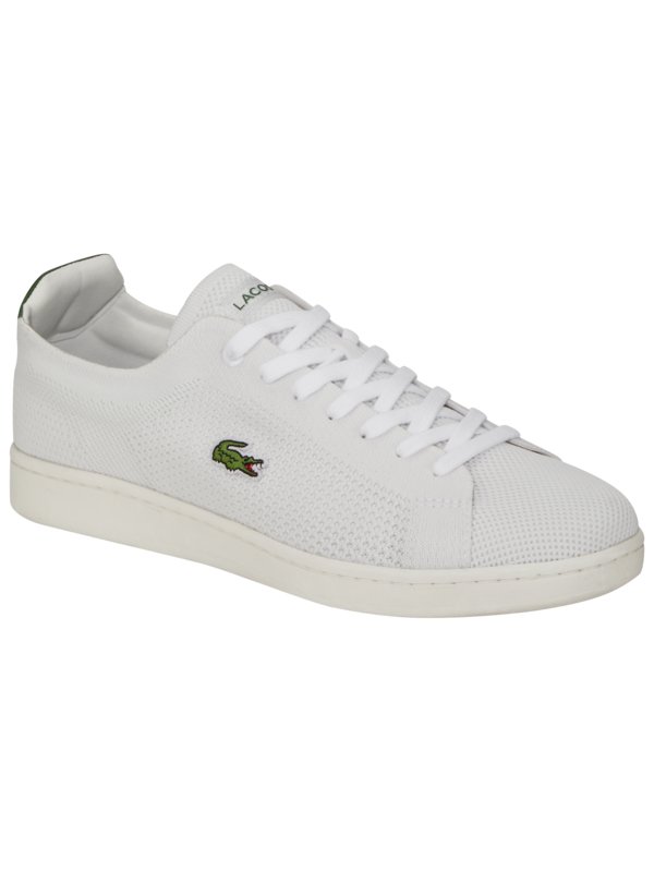 Low Top Sneaker aus Canvas mit Krokodil-Aufnäher von Lacoste in Weiß