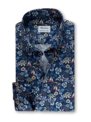 Sporthemd in Twofold Super Cotton-Qualität und floralem Print 
