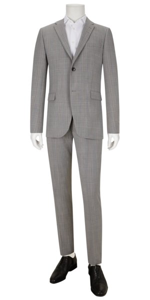 Heller-Anzug-in-Glencheck-Muster-aus-einem-Baumwollgemisch