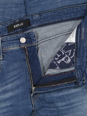 Denim-Jeans Anbass im Washed-Look, Slim Fit