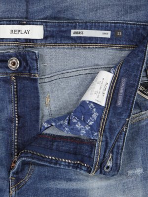 Jeans Anbass in Used-Optik, Slim Fit