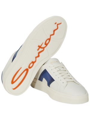 Double-Bucker-Sneaker-aus-Glattleder-mit-Farbdetails