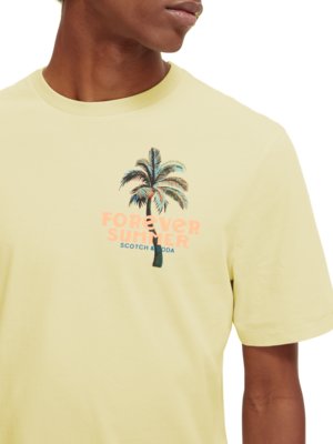 T-Shirt-aus-Bio-Baumwolle-mit-Palmen-Print-