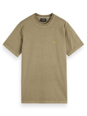 T-Shirt-aus-Baumwolle-mit-Logo-Stickerei-