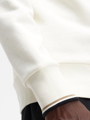 Sweatshirt-mit-Streifen-Detail-an-Ärmelabschlüssen