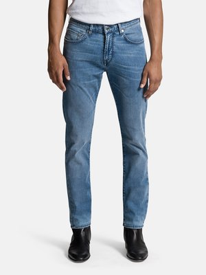Softe-Jeans-in-Used-Optik-mit-Stretchanteil,-Slim-Fit