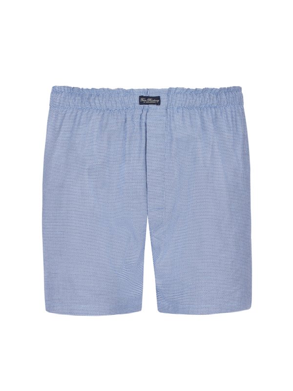 Leichte Boxershorts aus Baumwolle mit geometrischem Print von Tom Rusborg in Blau