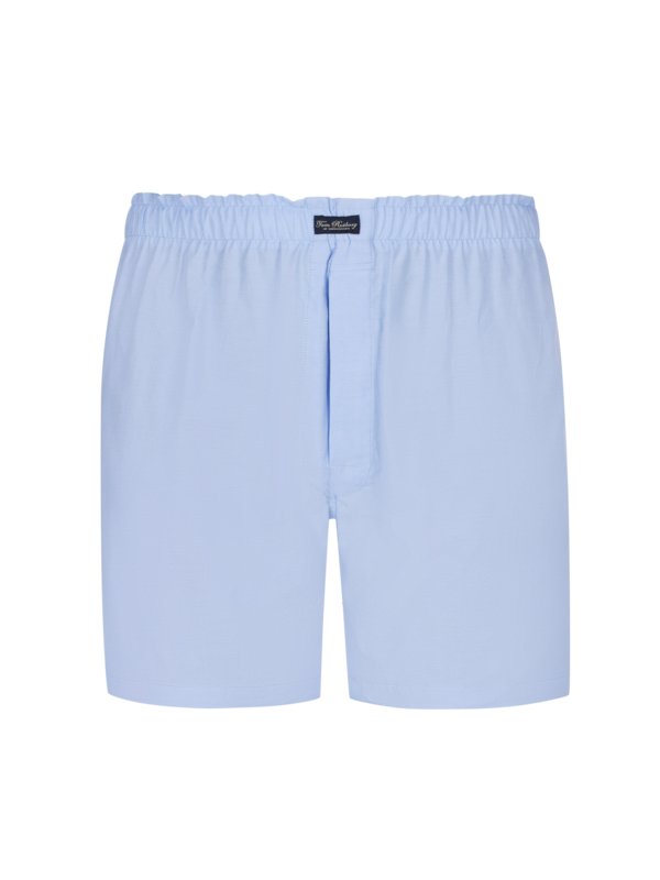 Unifarbene Boxershorts mit filigraner Struktur von Tom Rusborg in Hellblau