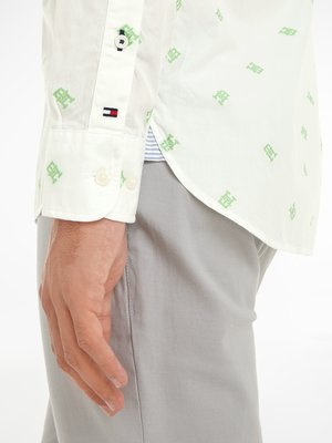 Hemd mit Allover-Logo-Print, Regular Fit