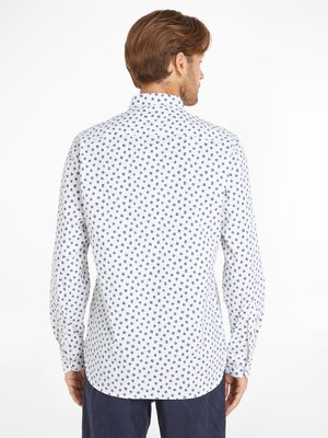 Hemd-mit-floralem-Print-in-Seersucker-Qualität,-Regular-Fit