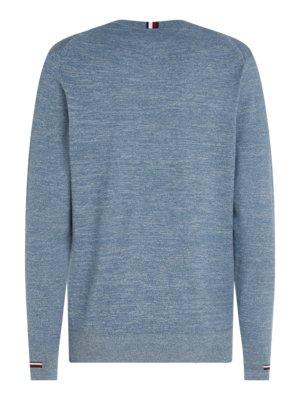Softer-Pullover-aus-einem-Baumwollgemisch-mit-Logo-Stickerei