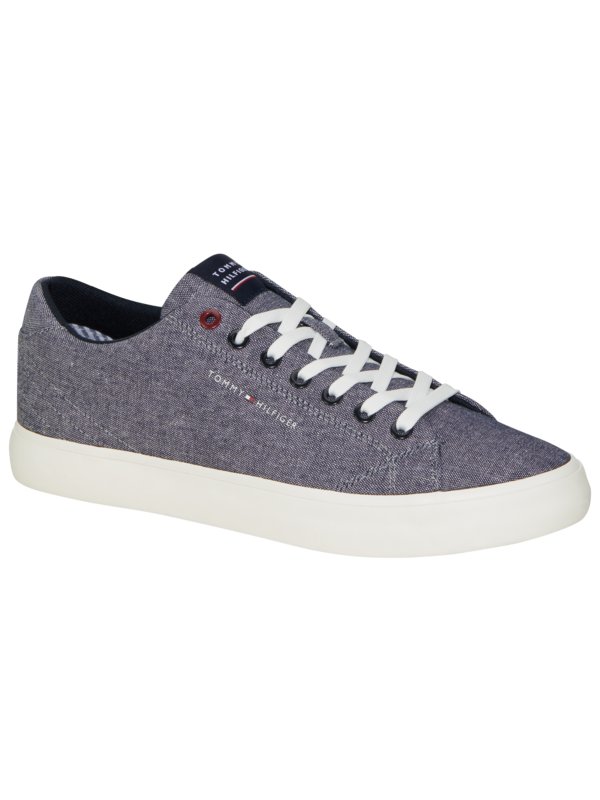 Low Top Sneaker aus Canvas mit breiter Sohle von Tommy Hilfiger in Marine