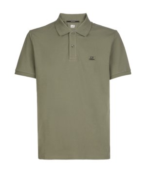 Poloshirt-in-Piqué-Qualität-mit-mit-Logo-Aufnäher,-Regular-Fit