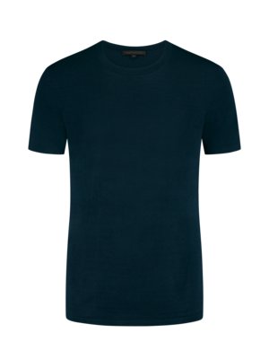 T-Shirt aus Baumwolle in Feinstick-Optik