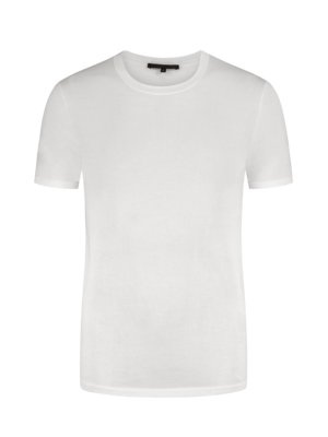 T-Shirt-aus-Baumwolle-in-Feinstick-Optik