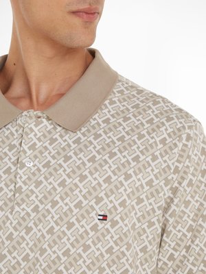 Poloshirt mit Monogramm-Print, Regular Fit