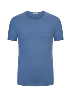 T-Shirt im Baumwoll-Jersey mit Rollkante