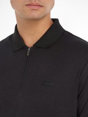 Poloshirt im Baumwoll-Jersey mit Reißverschluss