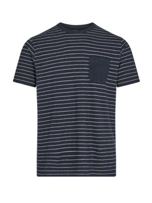 T-Shirt-aus-einem-Leinengemisch-mit-Streifenmuster-