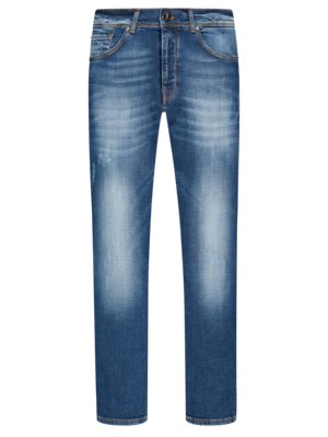 Jeans in Distressed-Optik mit Stretchanteil, Relaxed Cropped