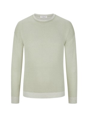 Softer und leichter Baumwoll-Pullover mit O-Neck