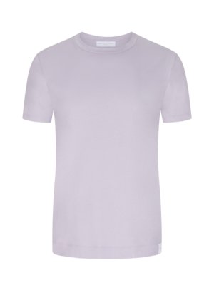 Unifarbenes-T-Shirt-aus-Baumwolle-