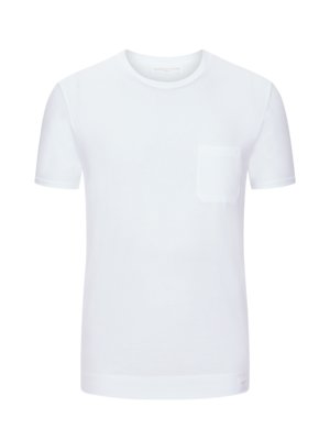 T-Shirt-aus-Baumwolle-mit-aufgesetzter-Brusttasche-