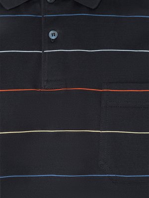 Poloshirt-aus-mercerisierter-Baumwolle-mit-Streifenmuster-