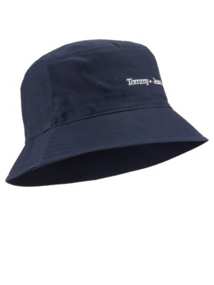 Bucket-Hat-aus-Baumwolle-mit-Label-Schriftzug
