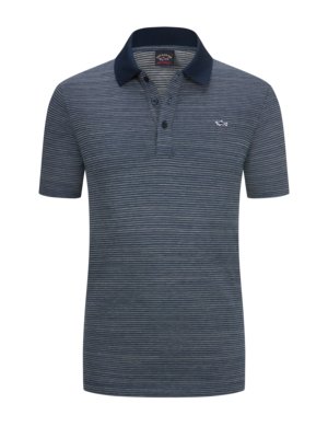 Poloshirt-in-Jersey-Qualität-mit-Streifen-Akzenten