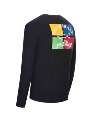 Sweatshirt-mit-farbenfrohem-Front--und-Back-Print